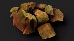 brick debris pile ruins pt2 PBR photogrammetry Low-poly 3D model