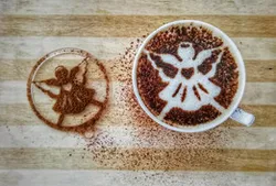 Coffee Stencil ( Little Angle )