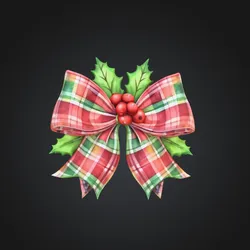 Holiday Plaid Bow