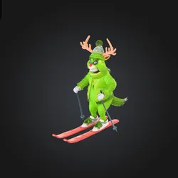 Incognito Grinch Skiing Ornament