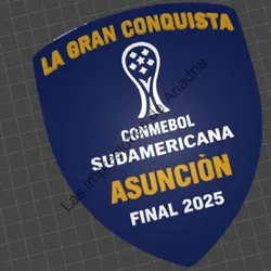 Lanus shield with 8 stars + conmebol shield