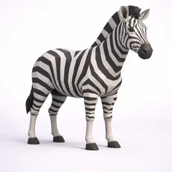 Low Poly Zebra