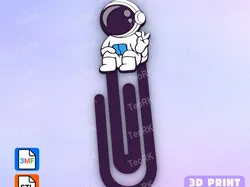 Other STL Descărcare - Paperclip astronaut - bookmark - TeoRk