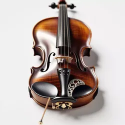 Realistic Classic Wooden Violin 3D model