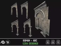 Roman Arc Low-poly 3D model