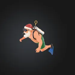 Santa Scuba Diving Ornament