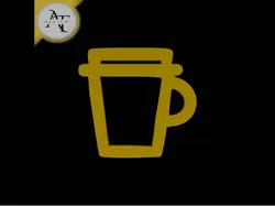 Simple Coffee Cup Symbol - 2D Art