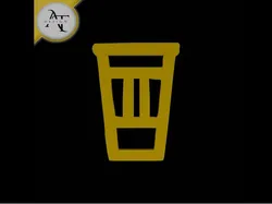 Simple Coffee Cup Symbol - 2D Art