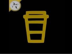 Simple Coffee Cup Symbol - 2D Art