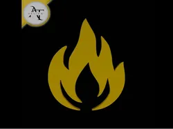 Simple Flame Symbol - 2D Art