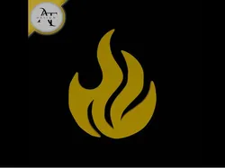 Simple Flame Symbol - 2D Art