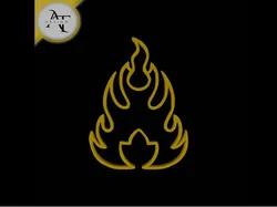 Simple Flame Symbol - 2D Art