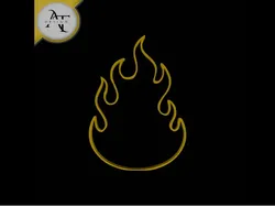 Simple Flame Symbol - 2D Art