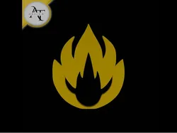 Simple Flame Symbol - 2D Art