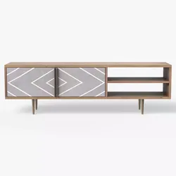 Toshi TV Stand in acacia wood Low-poly 3D model