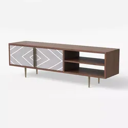 Toshi TV Stand in walnut wood Low-poly 3D model