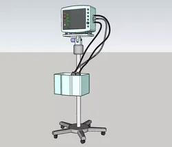 Vital functions monitor 3D model