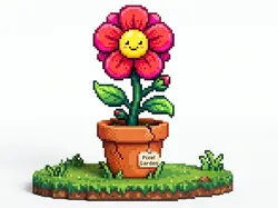 مجاني Home Decorations & Ornaments STL تنزيل - Pixel flower - CHprints_757