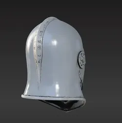 3D Print Medieval Armor Mask – Worn Metal Look & Classic Plate Design