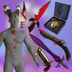 BLITZO cosplay props - HELLUVA BOSS + weapon