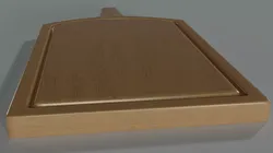 Board 2 wooden cutting 3D model