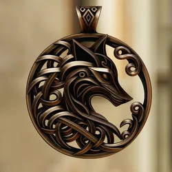 Celtic Wolf Pendant - 3D Printable Jewelry Model