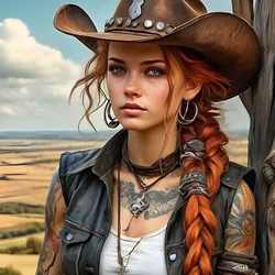 COWGIRL FIGURE TO PRINT AND PAINT