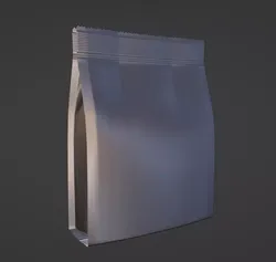 Food cover packaging packet coffee chips dry fruits Low-poly 3D model