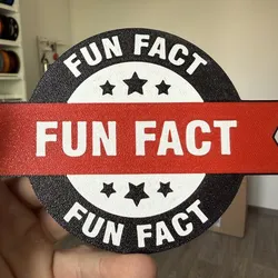 Fun fact coaster