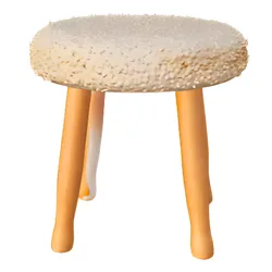 Fuzzy Round Stool