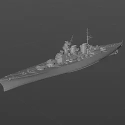 German battleship Friedrich the Great 3D model material