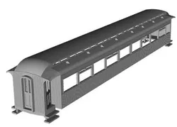 Lancashire and Yorkshire Railway Southport EMU Trailer 1st 1/87 scale