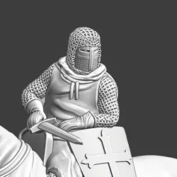 Leper knight from the Order of Lazarus - mounted