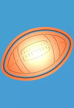 MakeIT Cookie Cutter American Football With Frame 3D model