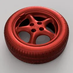 MAZDA MIATA MX-5 NB MK2 - RIM + TIRE - 3D SCAN