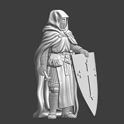 Medieval leper knight with mace - Order of Lazarus