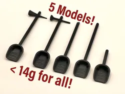 Multi-Function Herb Shovels/Scoops - Free 3D Print Model