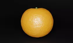 orange fruit low poly Low-poly 3D model