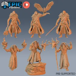 Orc Witch Hunter & Shaman Set / Male Warrior / Green Skin Army / Evil Humanoid / Warlock General