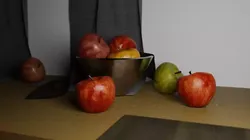 Photorealistic scene for rendering 3D model