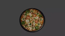 pizza 3d model Low-poly 3D model