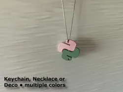 Python Symbol Doco & Necklace – Programmer Gift - Free 3D Print Model