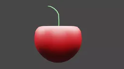 Red Cherry Low poly  Low-poly 3D model