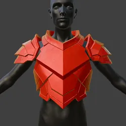 Red Knight Chest Armor and Pauldrons