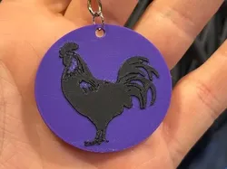 Rooster Keychain - Free 3D Print Model