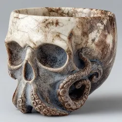 Skull Octopus Plant Pot Decorative