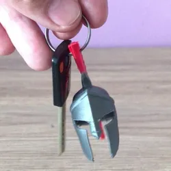 Spartan helmet keychain