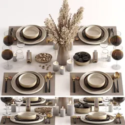 tableware-set-003 Low-poly 3D model