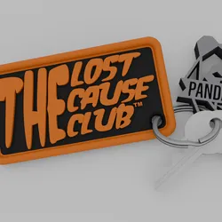The Lost Cause Club™ Keychain (Single Extruder / Multi-Color STL)