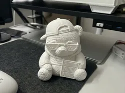 Thug Life Bear with Sign | Streetwear Figurine - Free 3D Print Model